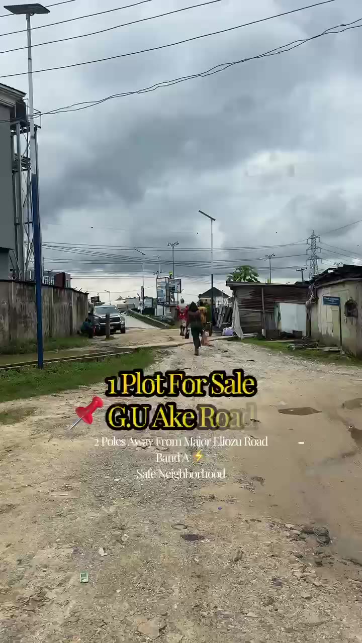 500 sqm Commercial/Residential Land with Lock-Up Shops, G.U. Ake Road, Port Harcourt